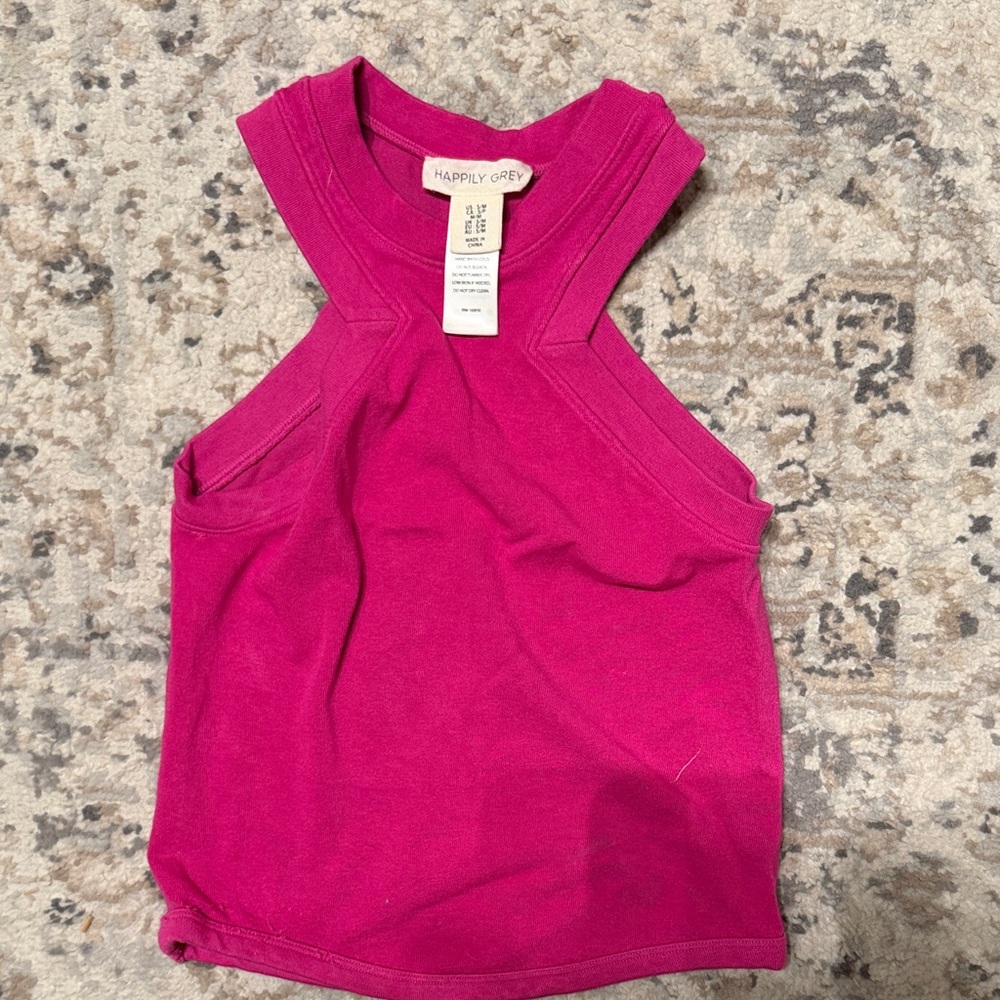 Happily Grey Pink Sleeveless Top